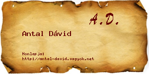 Antal Dávid névjegykártya
