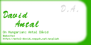 david antal business card