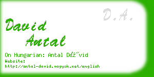 david antal business card
